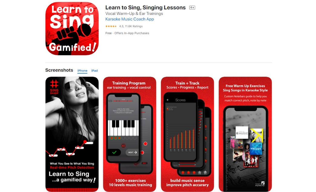 Ryan Cheung's work - Sing Sharp app